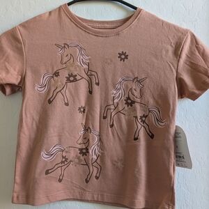 Wonder Nation Unicorn Print Kids Tee - Tan